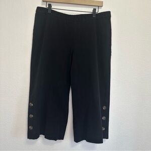 Isaac Mizrahi Black Capris Stretch Waist Size 16 Petite